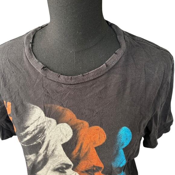 David Bowie Forever 21 Men's Distressed Graphic Tee Size Medium - Picture 3 of 5